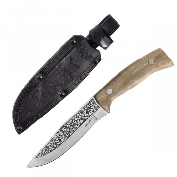 Кизлярский нож туристический Снегирь-2 (сталь AUS-8, рукоять орех)
