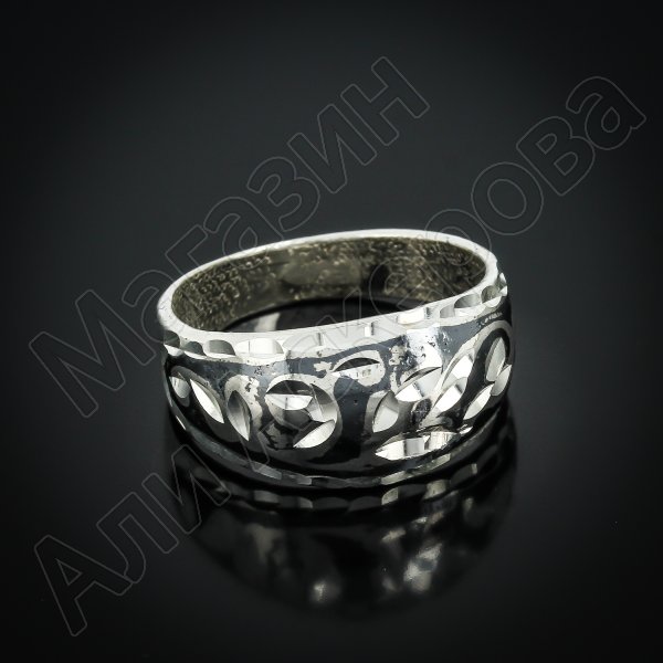 Кубачинское серебряное кольцо ручной работы "Горянка"