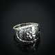Кубачинское серебряное кольцо ручной работы "Нежность"