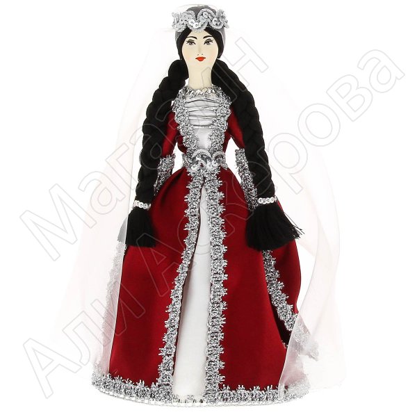 Керамическая кукла в азербайджанском национальном костюме средняя №2