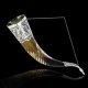 Элитный серебряный рог Кубачи с пиалой №6 (подарочный, питьевой)