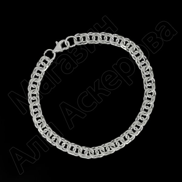Серебряный браслет Бисмарк 20 см (ширина 0,5 см)