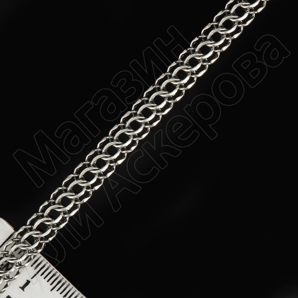 Серебряная цепь Кобра 70 см (ширина 0,7 см)