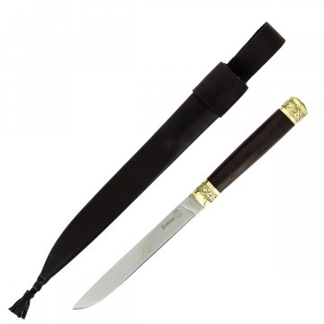 Кизлярский нож разделочный Ботлих (сталь AUS-8, рукоять граб, латунь)