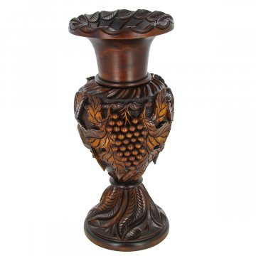 Деревянная резная ваза ручной работы