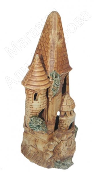 Подарочная статуэтка ручной работы "Средневековый замок" обожженная глина